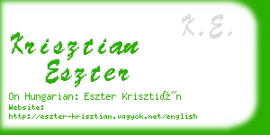 krisztian eszter business card